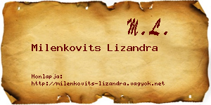 Milenkovits Lizandra névjegykártya